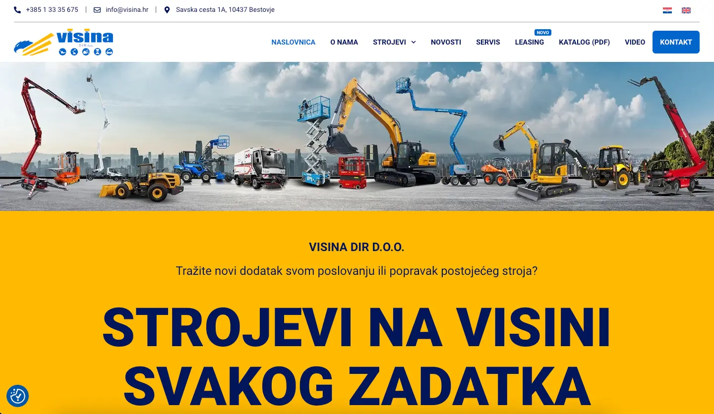 Maschinenvermietung & Service – Selbstverwaltbarer Katalog mit automatisiertem Lead-Routing